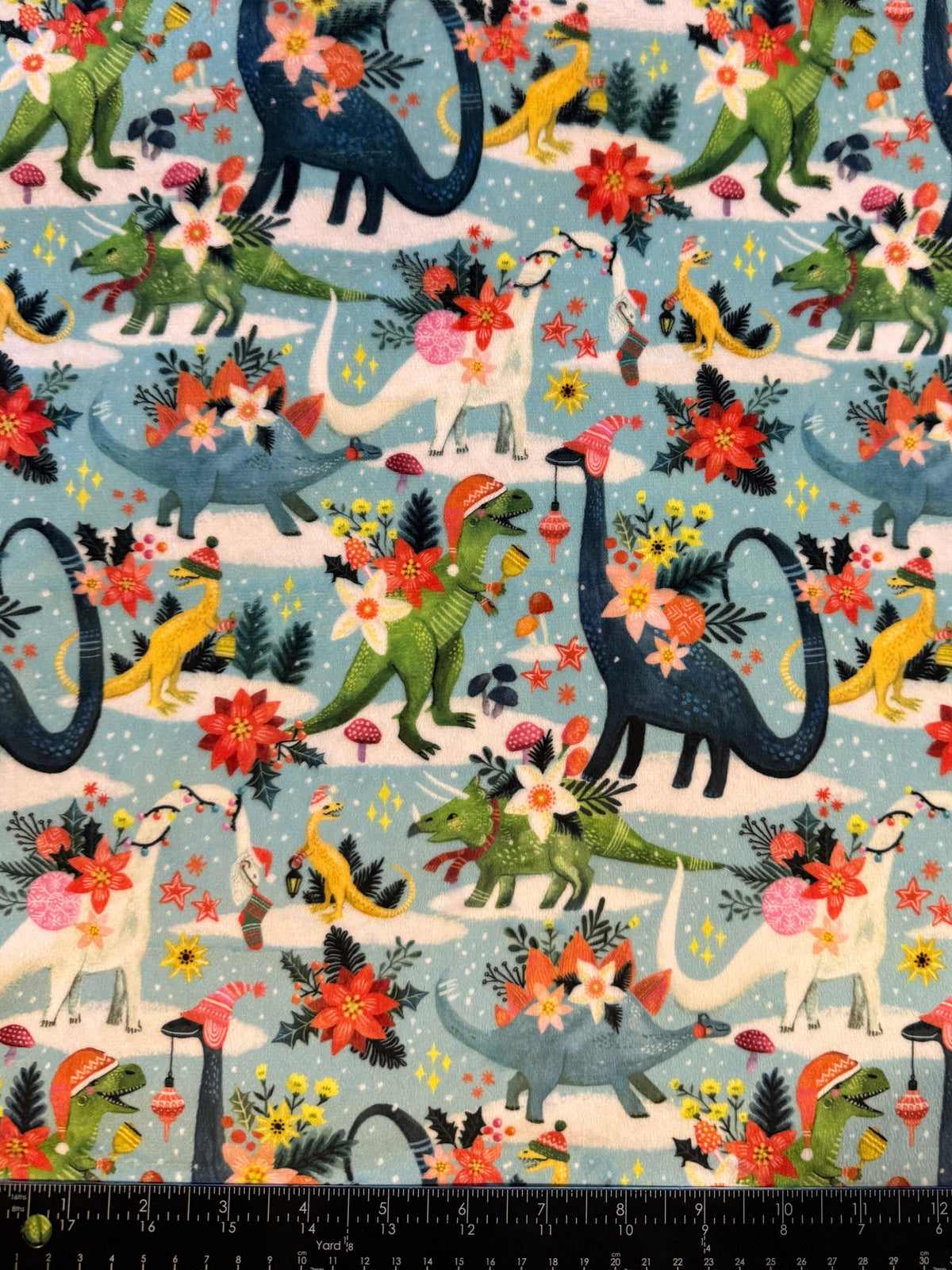Dinosaur Holiday & Fuchsia Double-Sided Throw Blanket