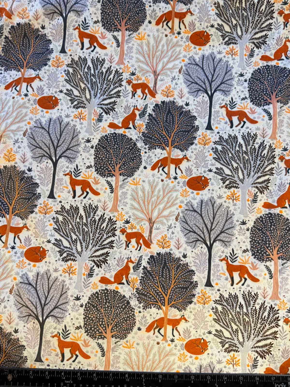Foxes & Papaya Double-Sided Throw Blanket