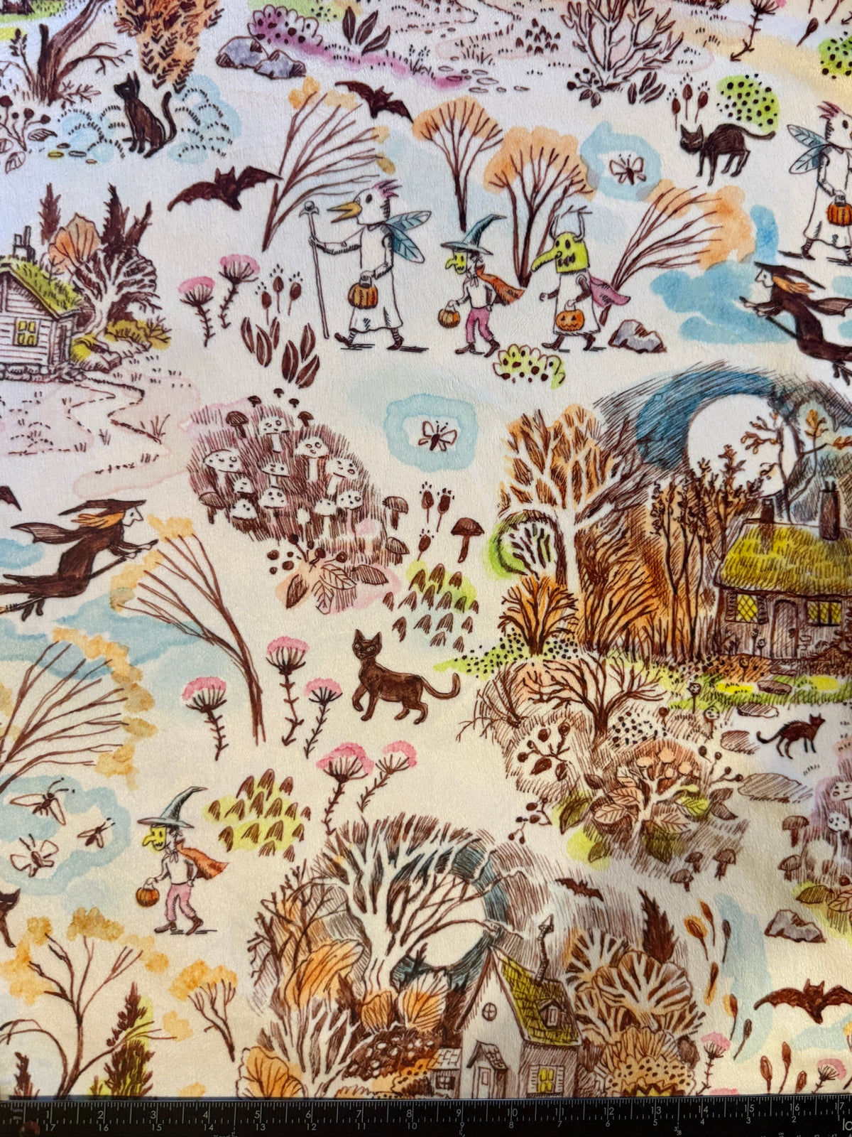 Trick or Treat & Fuchsia Plush Double-Sided Throw Blanket
