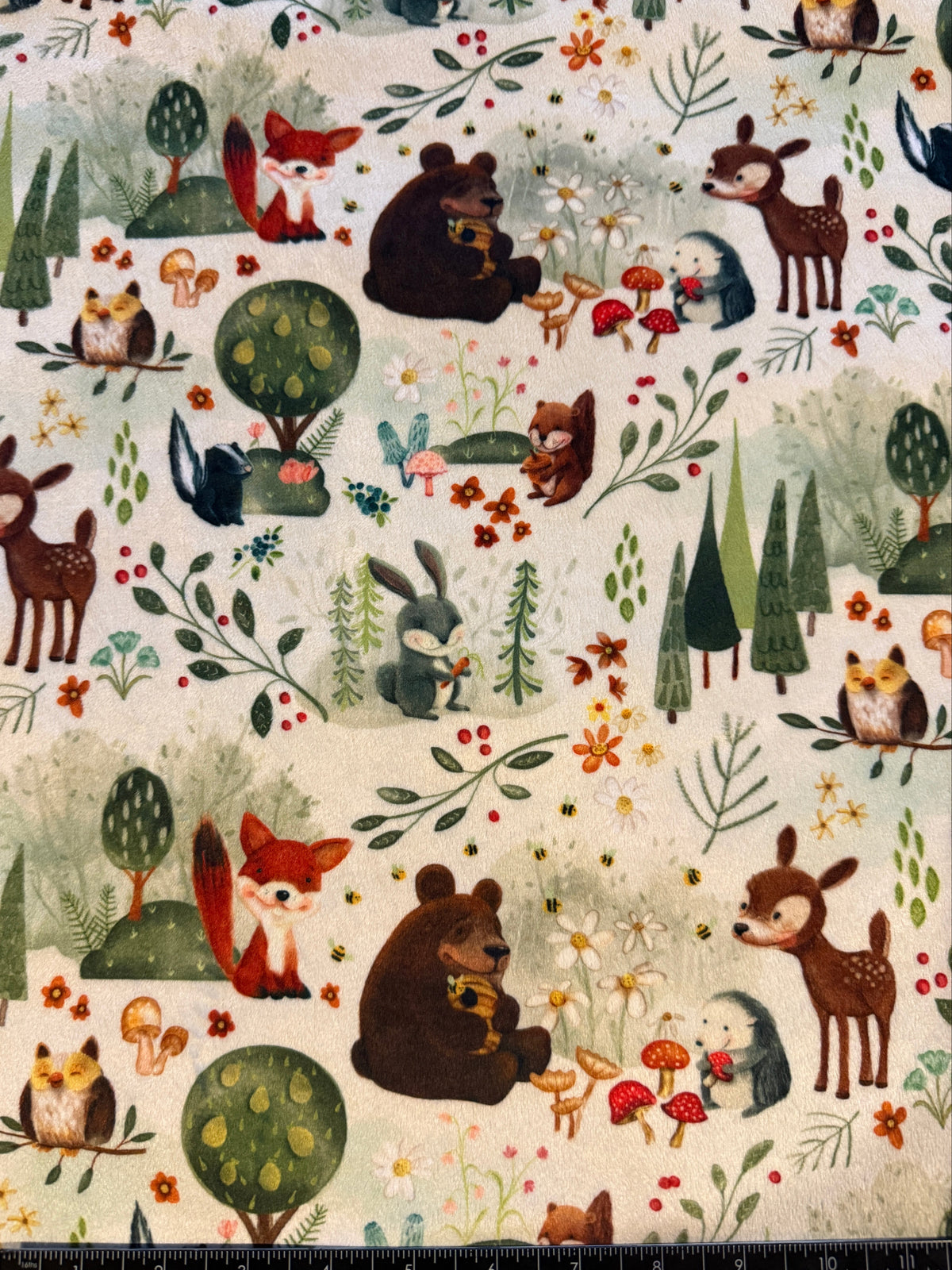 Woodland Animals & Teal Double-Sided Throw Blanket